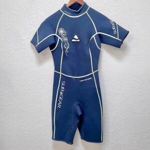 Subgear Womens Shorty‎ Wetsuit Size 38 Dark Gray Short Sleeve